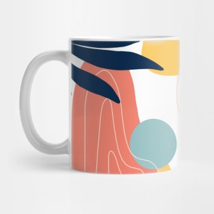 Abstract Art in Blue and Pink Mug